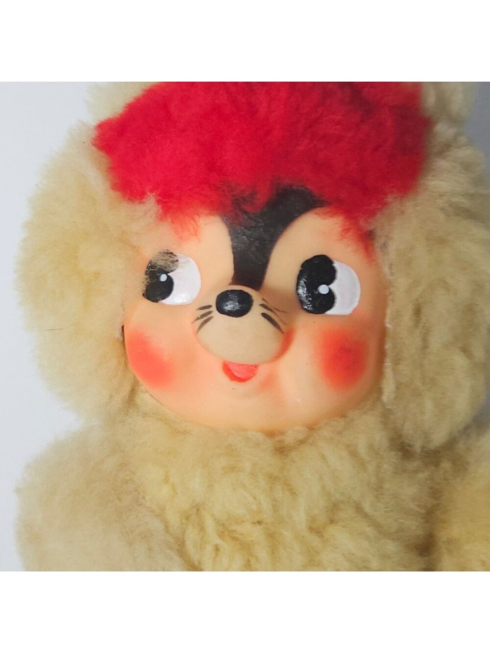 Vintage Rubber Face Chipmunk Plushie Carnival Prize Made In Japan 1950s Collecti - Picture 2 of 6